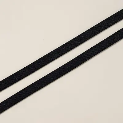 Naylon Çift Yüzlü Elastik Şerit 1 cm, Siyah ve Beyaz, İç Giyim Aksesuarı - 6