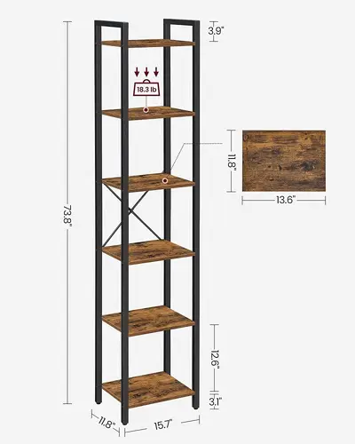 Wall-Mounted Multi-Tier Magazine Rack, Scandinavian Style - 6
