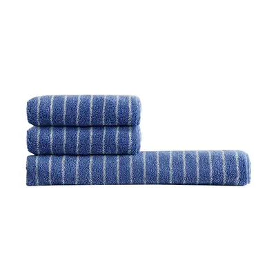 Cotton Towel Set Striped Thick Soft Antibacterial