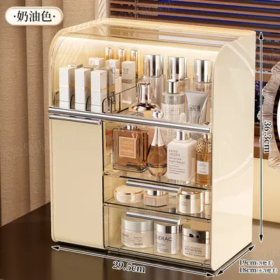 Cosmetics storage organizer box with dustproof design - 9