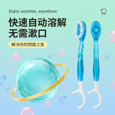 Disposable toothbrush set, portable