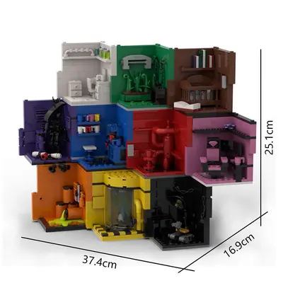 Small Particle MOC Building Blocks, Architecture Model, Multi-Theme Room Set