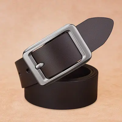 Emperor Paul Men's Genuine Leather Belt Real Leather Belt Pin Buckle First Layer Cowhide Belt Men's Niche Fashion Belt Premium - 13