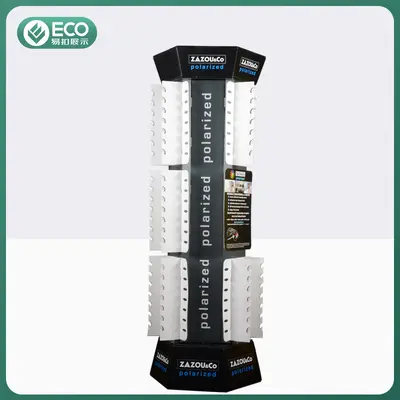 Rotatable Multi-Layer Corrugated Cardboard Supermarket Display Shelf