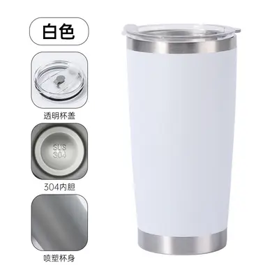 20 oz Çift Katmanlı Vakumlu Araba Bardağı, 304 Paslanmaz Çelik Termos - 3