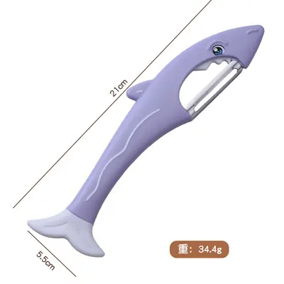 Shark-design vegetable peeler, stainless steel - 8