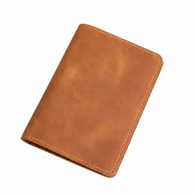 Crazy Horse Leather Passport Holder, Vintage Style, Unisex