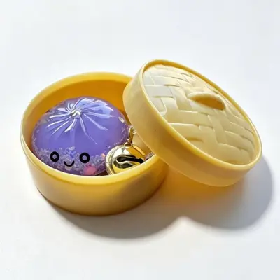 Liquid Sand Baozi Keychain, Simulated Bag Charm - 12