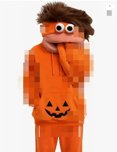 Langhaar-Monster-Einteiler-Pyjama aus Korallenfleece, Halloween - 13