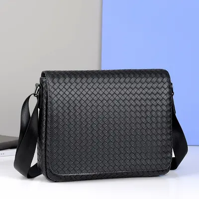 ChuongKaiye erkek tek omuz çantası, iş ve günlük kullanım, Kore tarzı ekose desen - 9