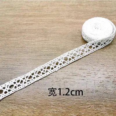 1,2 cm pamuk dantel şerit, ev yapımı el işi ve perde aksesuarı