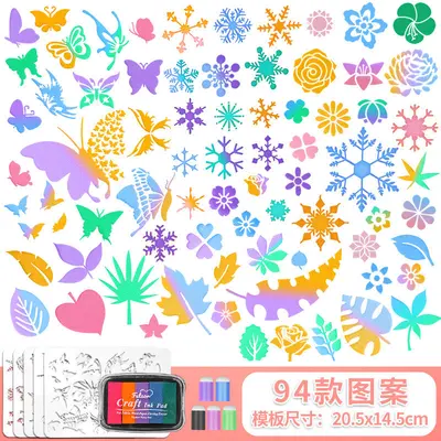 外贸儿童益智玩具创意手工DIY制作材料幼儿园海绵手指套绘画套装