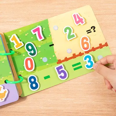Children's quiet activity sticker book, reusable