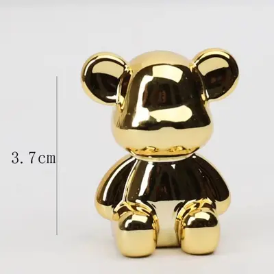 Electroplated Bear Knob, Glass Lid Handle for Milk Pot