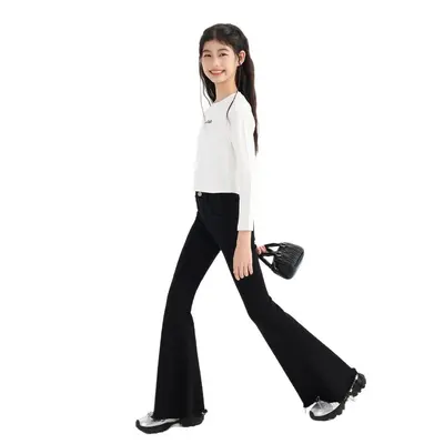 Mädchen Stretch-Jeans mit weitem Bein, Herbst, mittlere und große Kinder