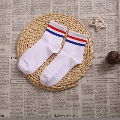 Белые длинные носки, черные длинные носки, белые короткие носки
