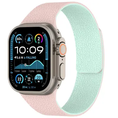 Damen-Magnetarmband aus Silikon mit Kieselmuster, kompatibel mit Apple Watch