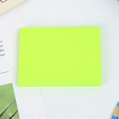 Fluorescent Self-Adhesive Sticky Notes, Repositionable, Custom Print - 8