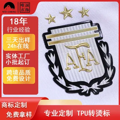 Holographic 3D Embossed TPU Heat Transfer Label and Chest Badge