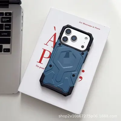 Apple iPhone 16 Pro Max İçin Elmas Desenli Manyetik Telefon Kılıfı - 8