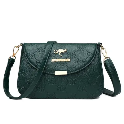 Women's Mom Bag in Textured Faux Leather for Everyday Use - 11