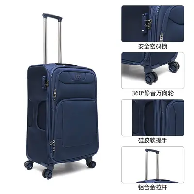 3-piece luggage set, Oxford fabric, combination lock, shock-absorbing, trolley - 3