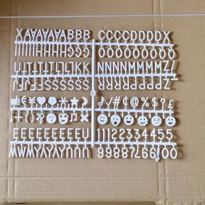 DIY Wooden Felt Message Board for Kids' Room with Plastic Letters and Numbers - 3