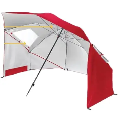 Portable Beach Tent Umbrella with Sunshade and Window, Fishing - 7