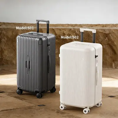 Large-Capacity PC Trolley Case, Plastic Frame, 20 and 28 Inch - 3
