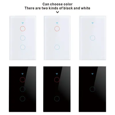 Tuya Smart Switch US/AU Standard Alexa Voice Control Single Neutral Fire Universal WiFi Smart Switch Panel
