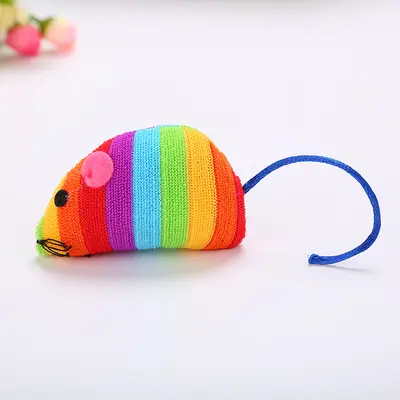 Rainbow Mouse Cat Toy, Simulated Small Mouse