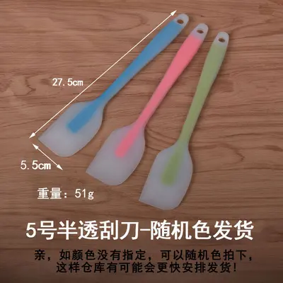 Hepsi bir arada her şey dahil şeffaf silikon kazıyıcı karıştırma kreması tereyağı kauçuk spatula kazıyıcı kek pişirme kazıyıcı aracı - 8