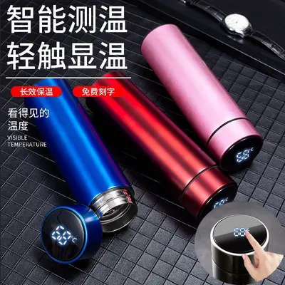 Smart Temperature Display Thermos Cup Portable Water Bottle Large Capacity - 1