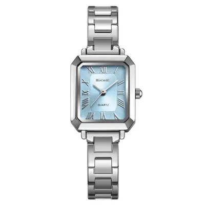 Shike Mei luxury women's watch, square design steel band waterproof