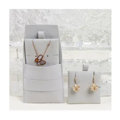 Microfiber Flip-Top Snap Jewelry Pouch Travel Portable Accessory Bag with Inner Card Necklace Earring Dust-Proof Storage Bag