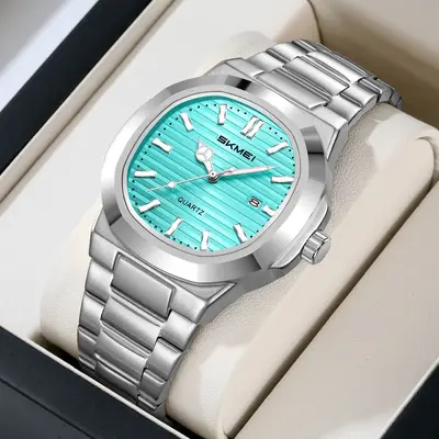 Shike Mei Stahlband Herrenuhr, Quarz, Leuchtkalender - 12