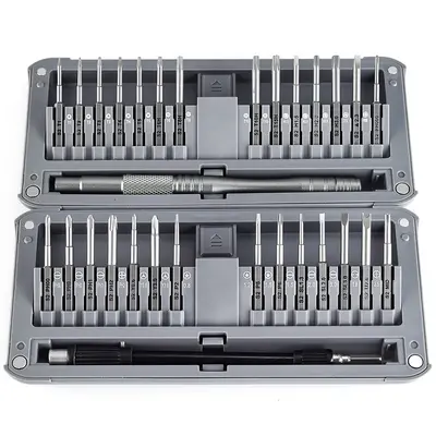 30-in-1 Schraubendrehersatz mit magnetischen S2-Bits für Elektronik - 5