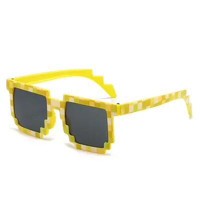 Funny Pixel Mosaic Sunglasses, Photo Performance, 2D Anime Style - 11