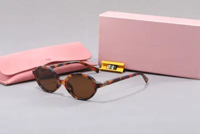 MIU Small Oval Sunglasses for Women, Thin Temples - 9