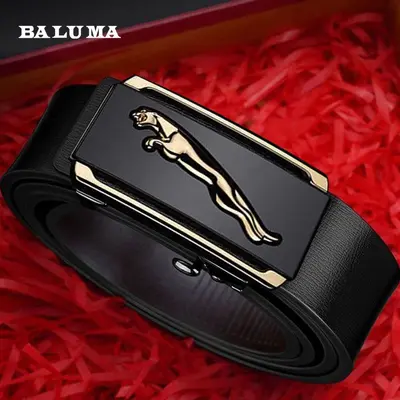 Hot-selling men's cowhide toothless automatic buckle belt, genuine leather belt for middle-aged and young men, business casual style - 2