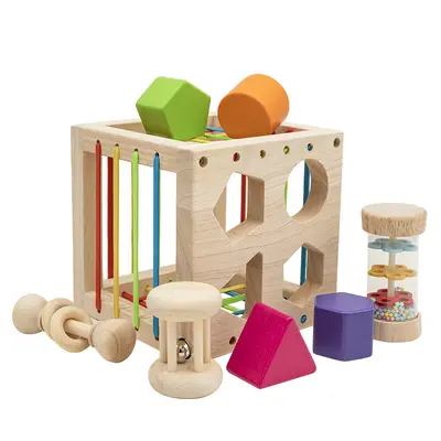 Children's Wooden Early Education Shape Matching Box, Educational Toy - 6
