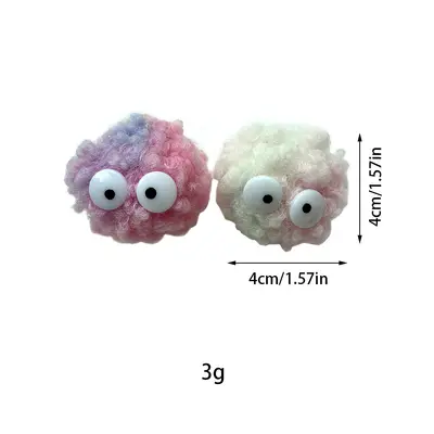 Macaron-Colour Plush Fuzzy Ball Cat Toy - 7