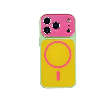 Dopamine Color-Block Phone Case for Apple iPhone 17 Pro Max, Fits iPhone 18 Pro, Full Wrap Protection for 16/15, Magnetic