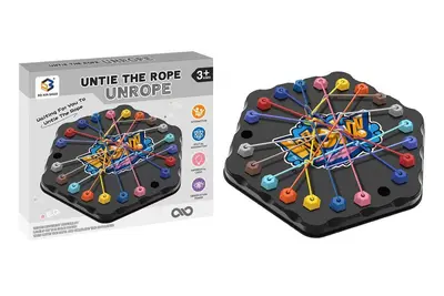 Untie the Rope Challenge Brain Teaser Toy, Kids Rope Knot Logic Game - 7