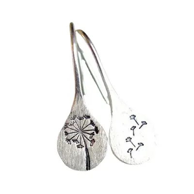 S925 silver dandelion design earrings - 6