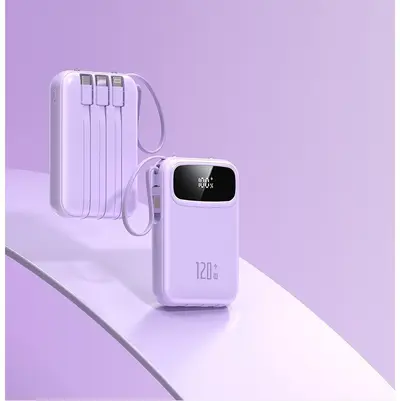 120W Süper Hızlı Şarj 20000mAh Dahili Dört Kablolu Powerbank Sınır Ötesi Hediye Özel Logo - 10