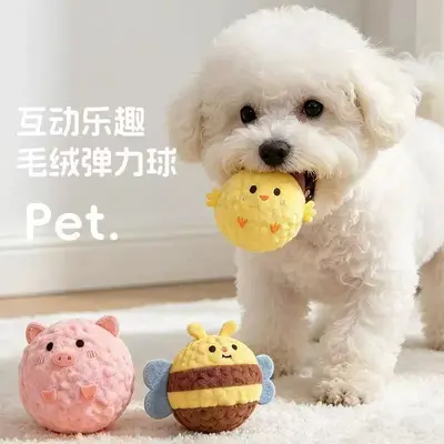 Köpek oyuncağı dikenli top, sesli elastik top, diş temizleme - 2