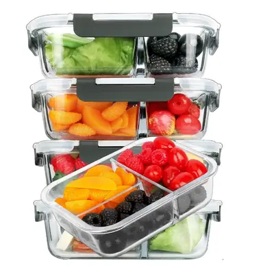 Cross-border heat-resistant transparent food storage container, food-grade lunch box, rectangular high borosilicate glass lunch box, Amazon. - 11
