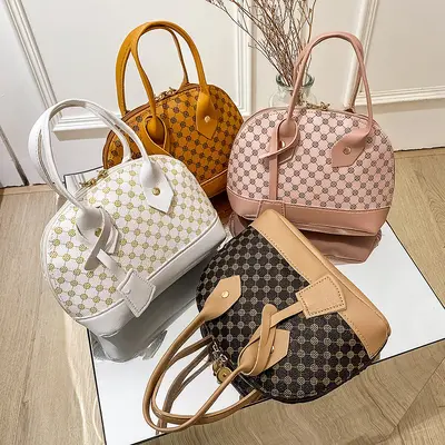 Blumenmuster-Muschel-Tasche, Damenhandtasche, koreanischer Stil