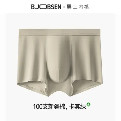 Men's Boxer Briefs, Xinjiang Cotton with Silk Blend, Antibacterial, Thin, Plus Size - 9